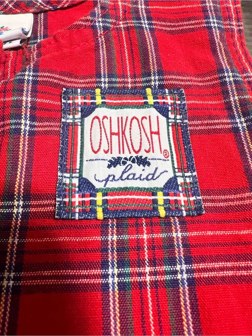 OshKosh B'gosh Red Navy Plaid Dress